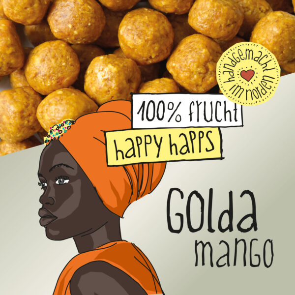 GOLDA - Mango-Fruchtkugel 100% Frucht - Happy Happs